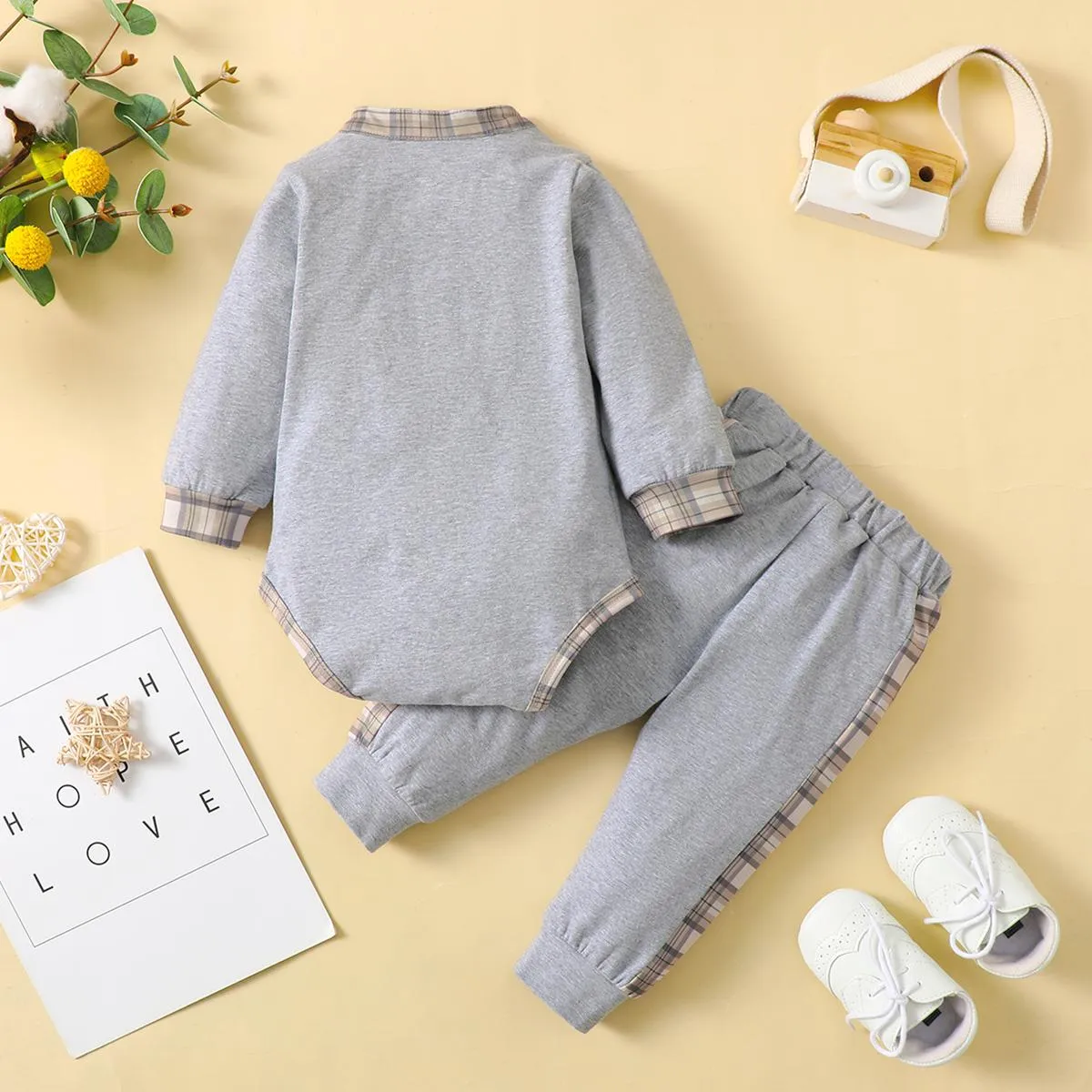 0-18M Baby Boys Clothes Baby Long Sleeve Romper Winter Grey Suit Wholesale Baby Clothes Catpapa 122207302