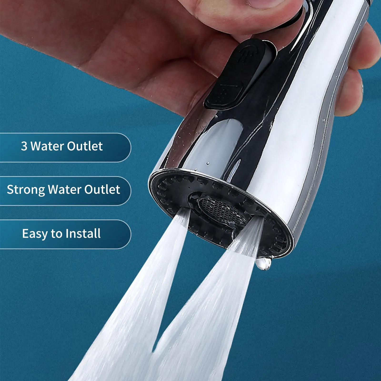 3 Functions  360°Swivel Faucet Sprayer Head