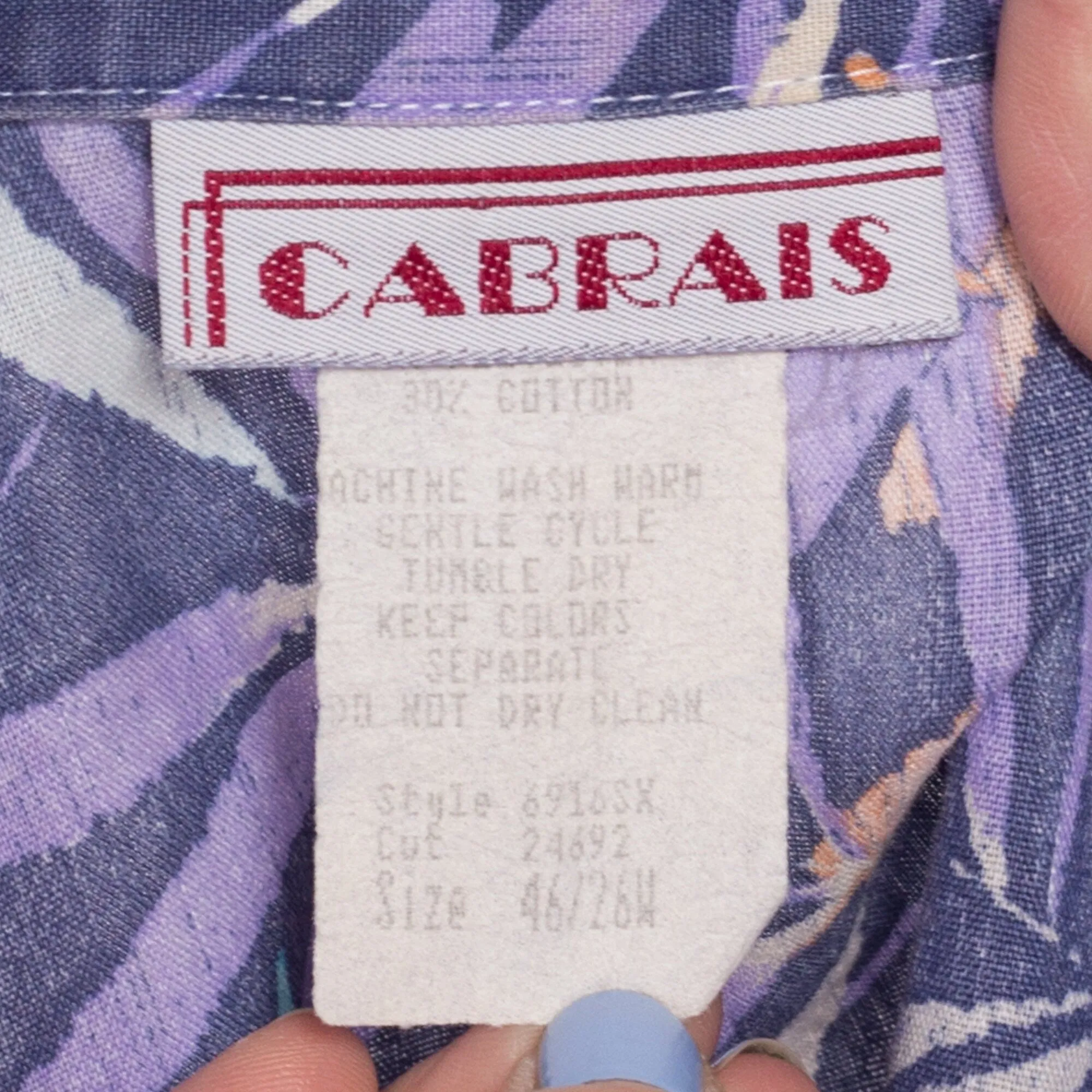 3X 80s Tropical Palm Leaf Print Shirt