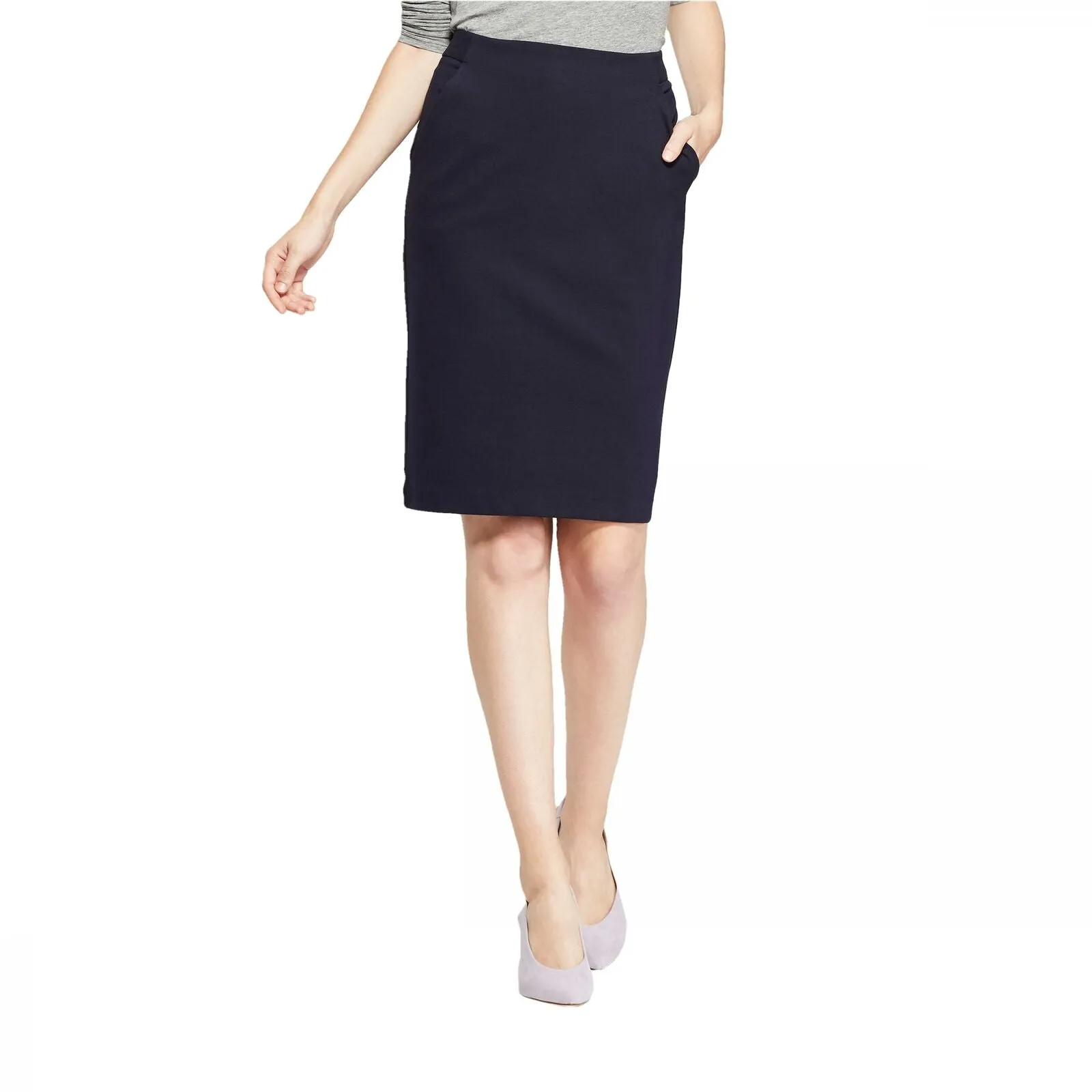 A New Day Women's Solid Ponte Pencil Skirt