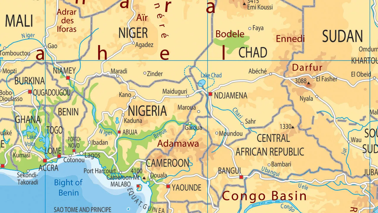 Africa Physical Map