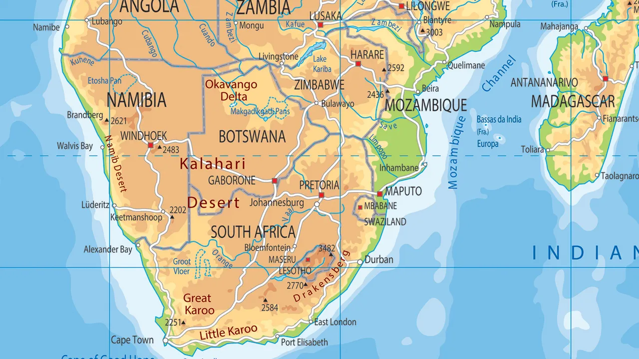Africa Physical Map