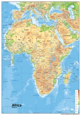 Africa Physical Map