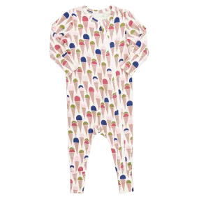 Baby Bamboo Romper - Multi Ice Cream Cones