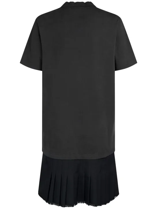 Balenciaga   Cotton t-shirt &amp; tailored twill dress 