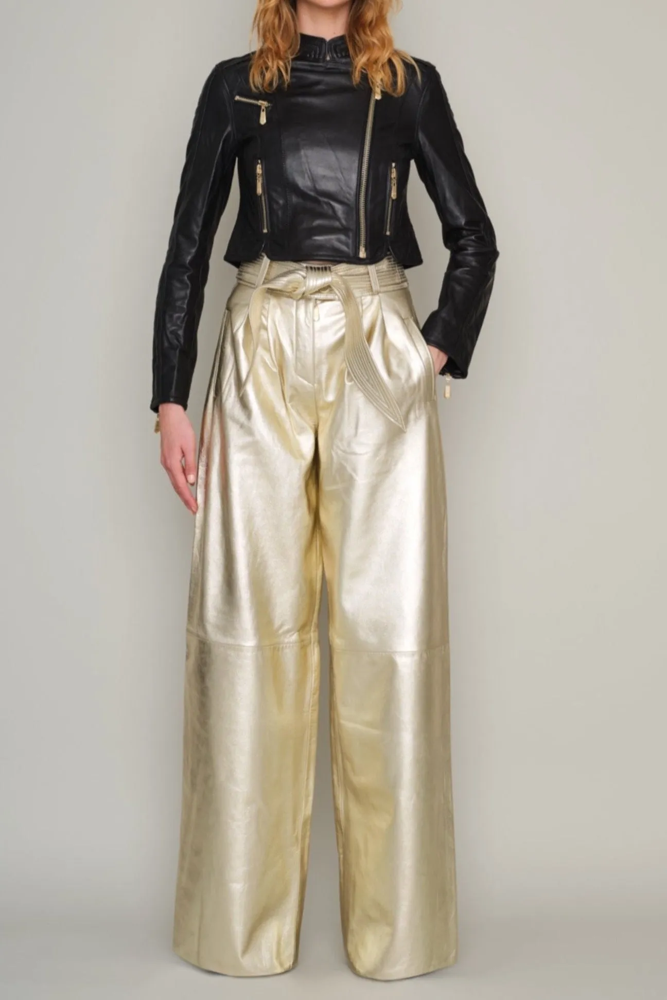 BALHAM BY-PRODUCT LEATHER BIKER JACKET