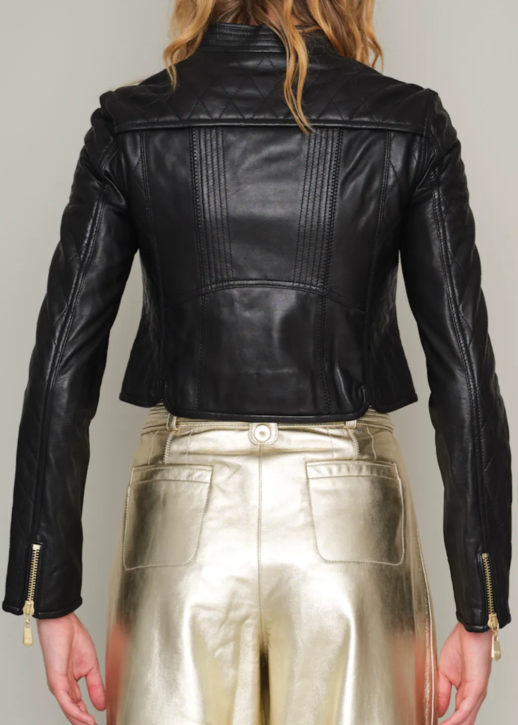 BALHAM BY-PRODUCT LEATHER BIKER JACKET