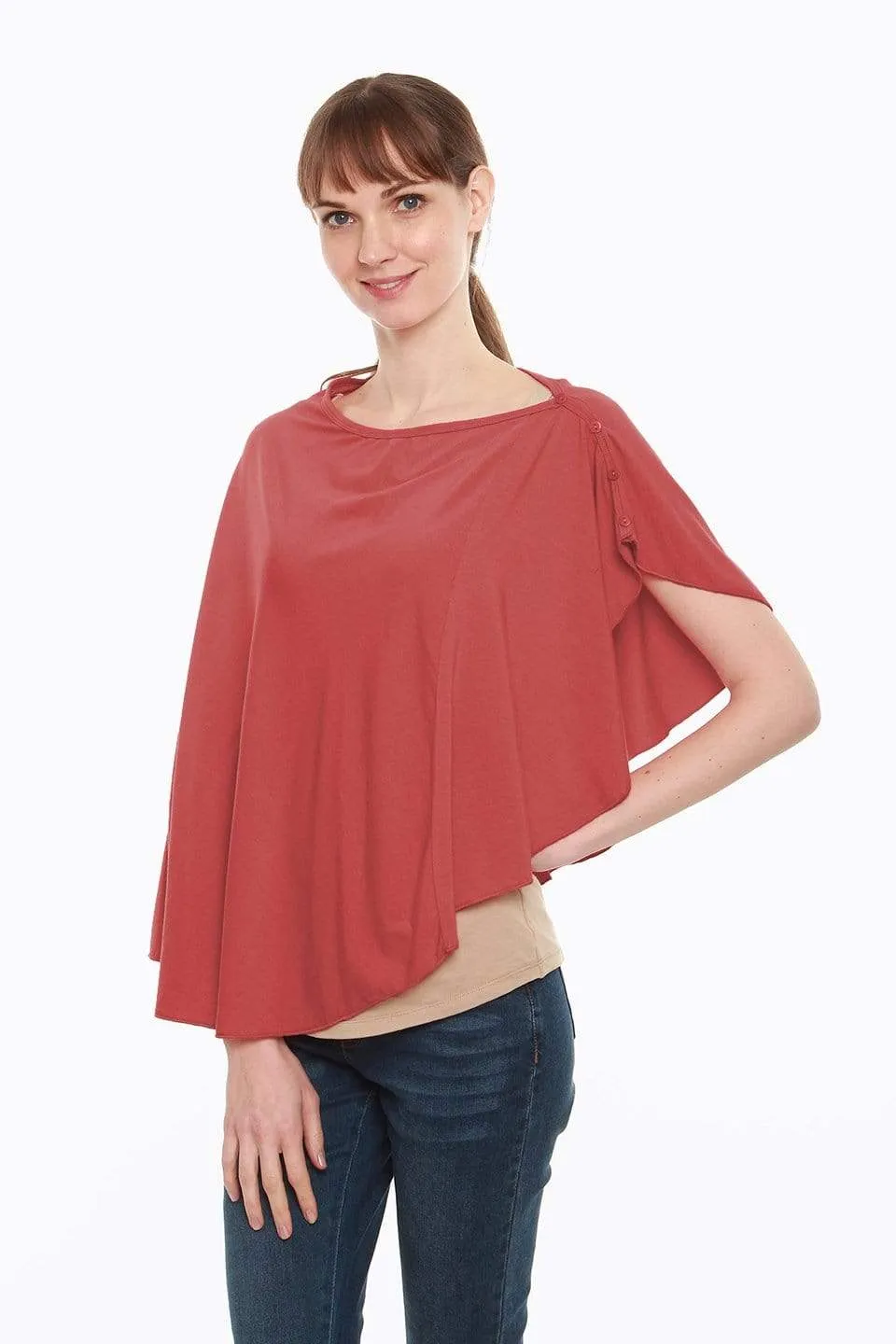 Bambi Nursing Cape Dark Coral