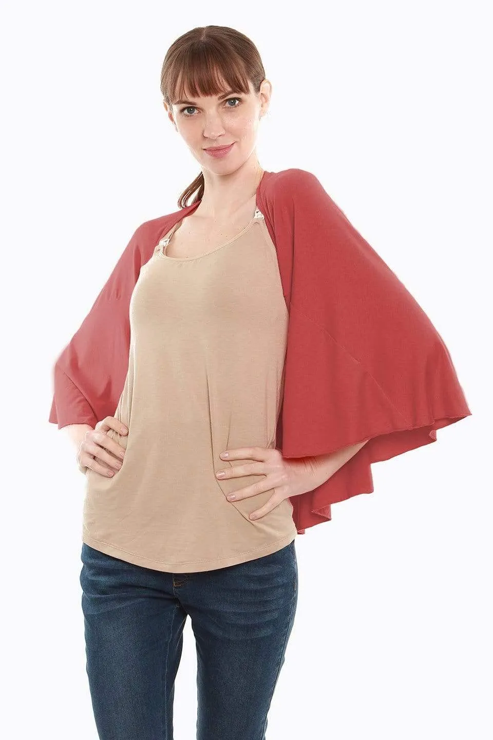 Bambi Nursing Cape Dark Coral