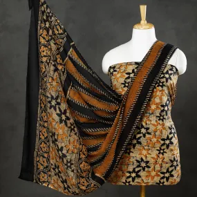 Beige - 3pc Kutch Cotton Batik Print Dress Material 01