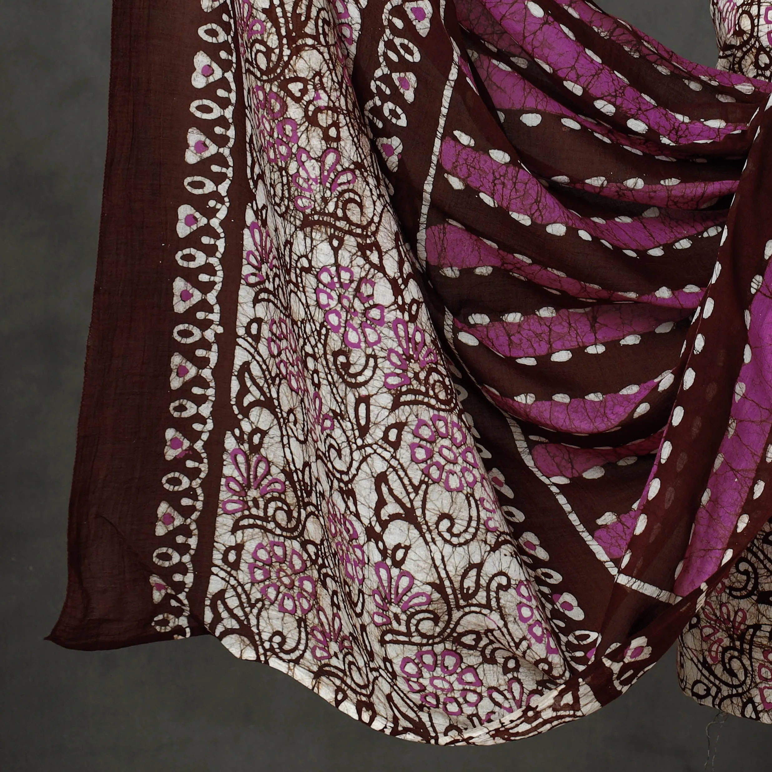 Beige - 3pc Kutch Cotton Batik Print Dress Material 07