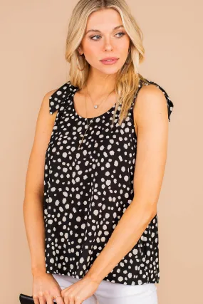 Better Than Ever Black Spotted Leopard Tank