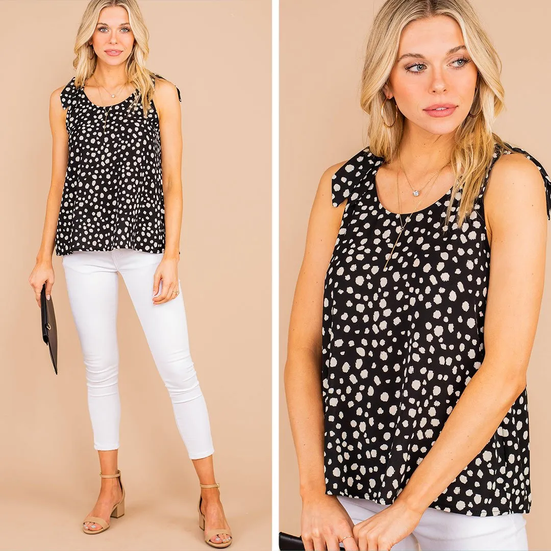 Better Than Ever Black Spotted Leopard Tank