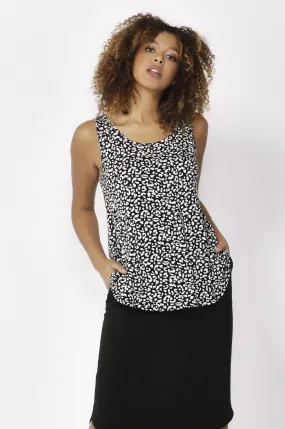 Betty Basics Boston Tank Top in Brush Print