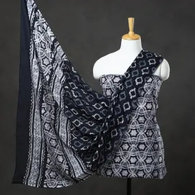 Blue - 3pc Kutch Cotton Batik Print Dress Material 09