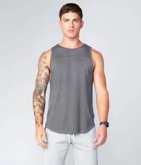 Born Tough Core Fit Gray Running Tank Top for Men