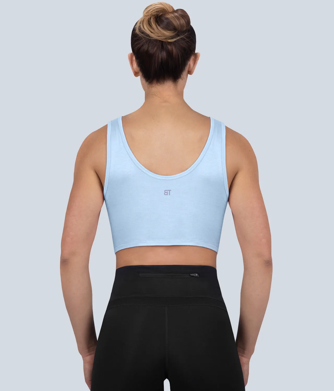 Born Tough High Altitude Blue Sheer Bodybuilding Tank Top for Women