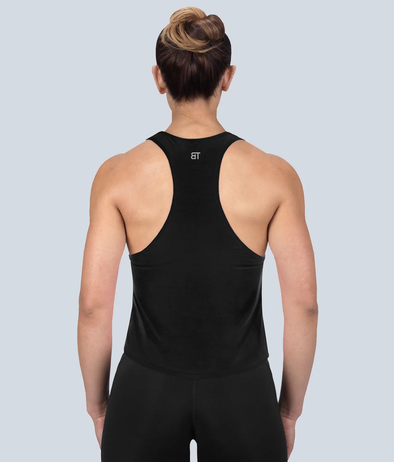 Born Tough Limitless Black Sheer Bodybuilding Tank Top for Women