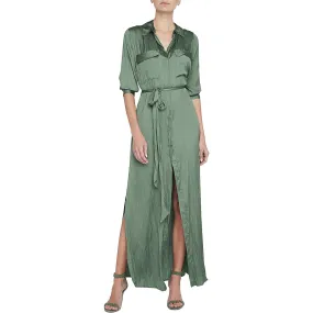 Cameron Womens Belted Long Shirtdress