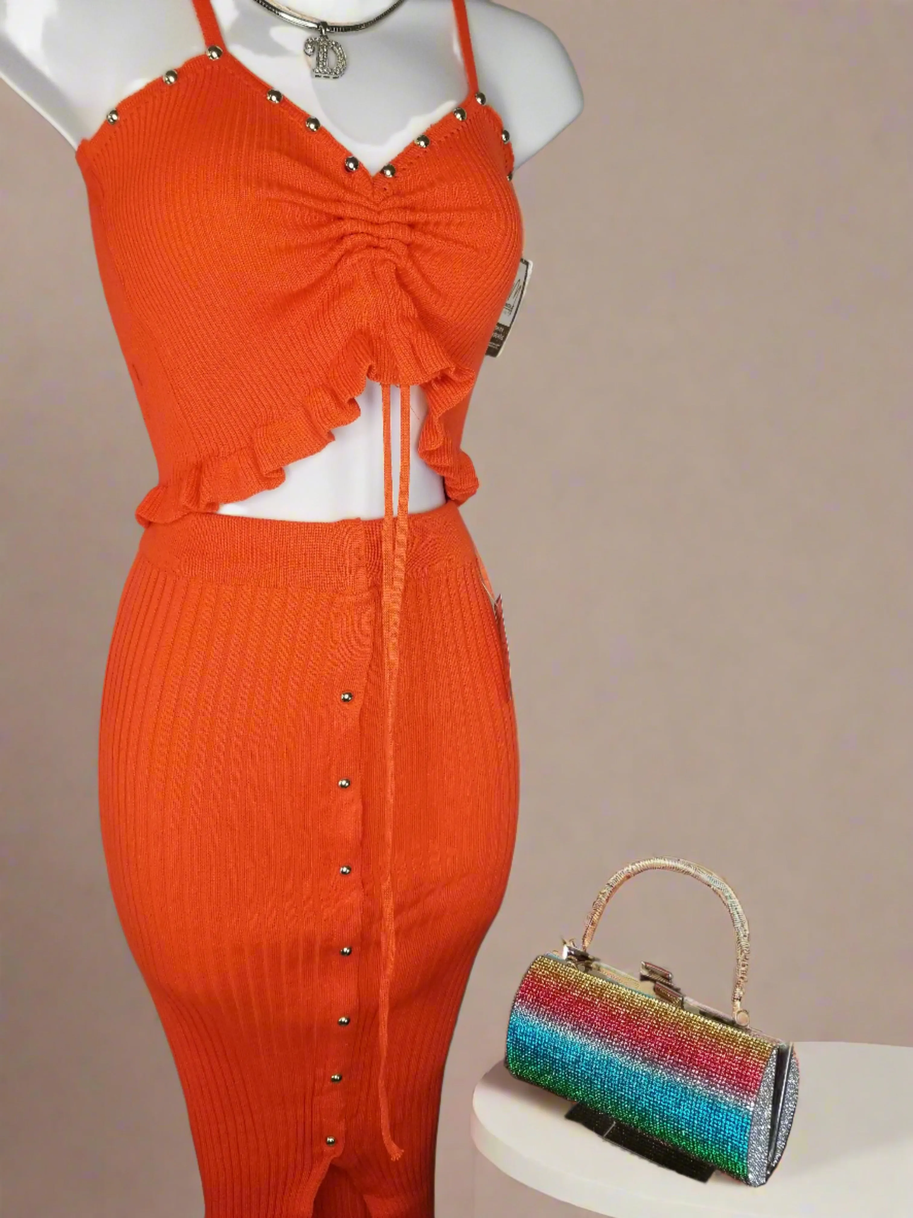 Cataleya 2pc Ribbed Knit Skirt Set