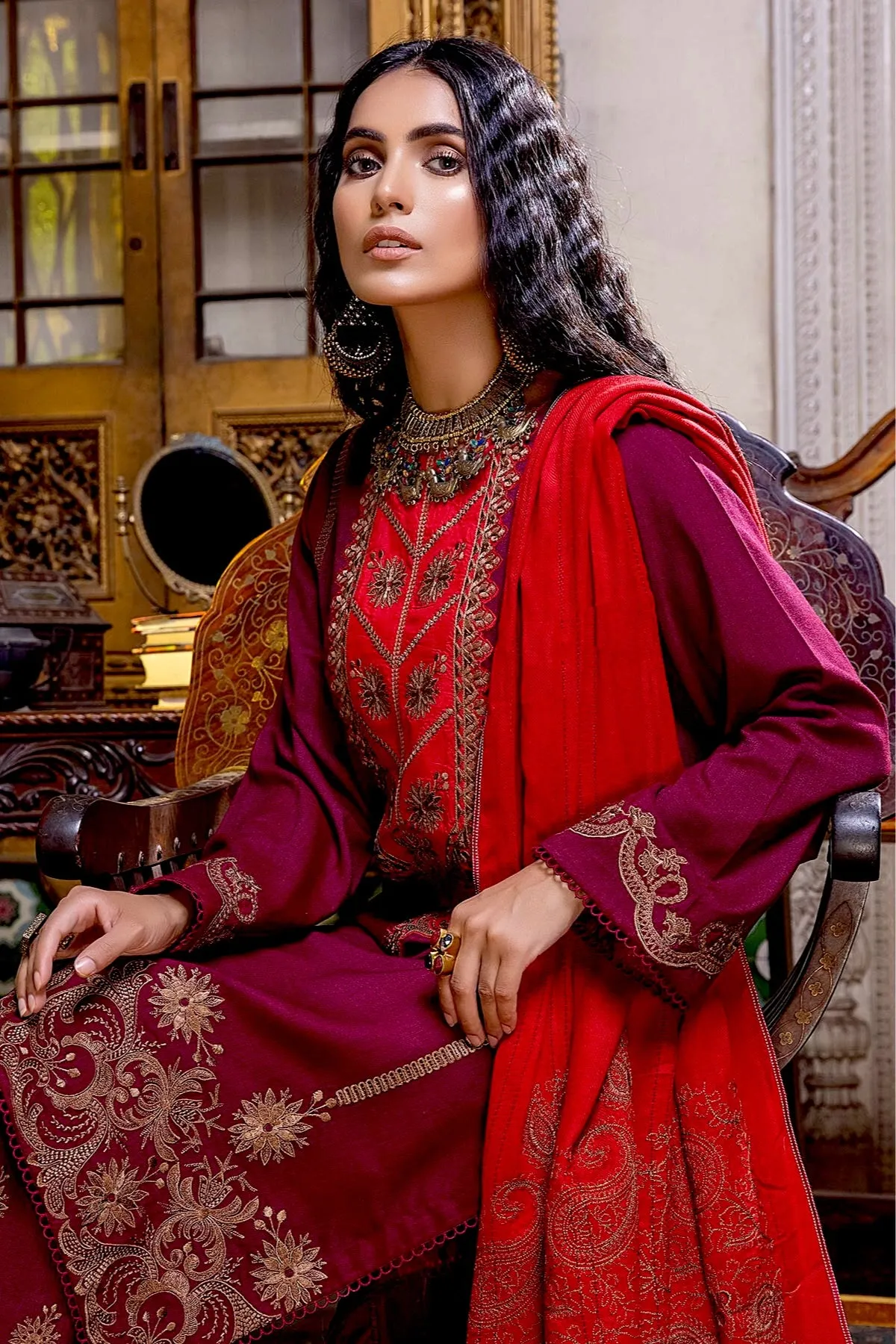 Charizma Poshima Winter Collection (with Woven Shawl) – PS-04