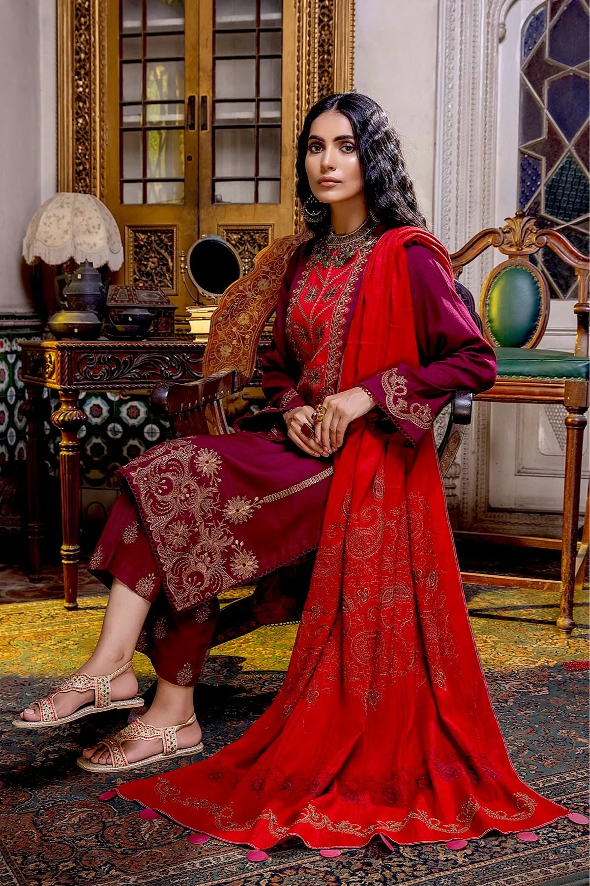 Charizma Poshima Winter Collection (with Woven Shawl) – PS-04