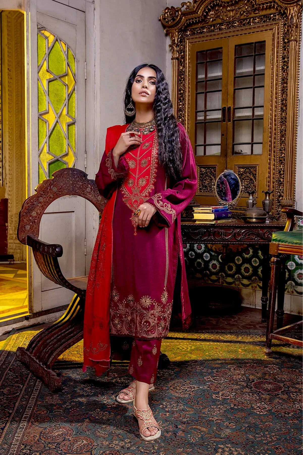 Charizma Poshima Winter Collection (with Woven Shawl) – PS-04