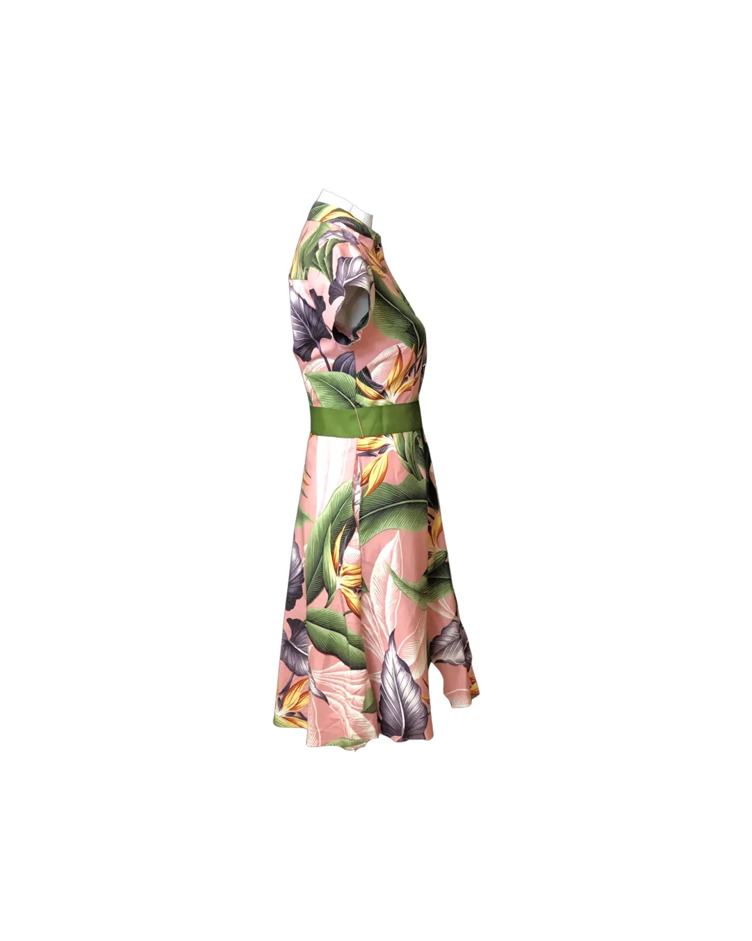 Cora Spearman Hawaii WOMENS Birds Of Paradise Mauve Aloha Shirt Dress