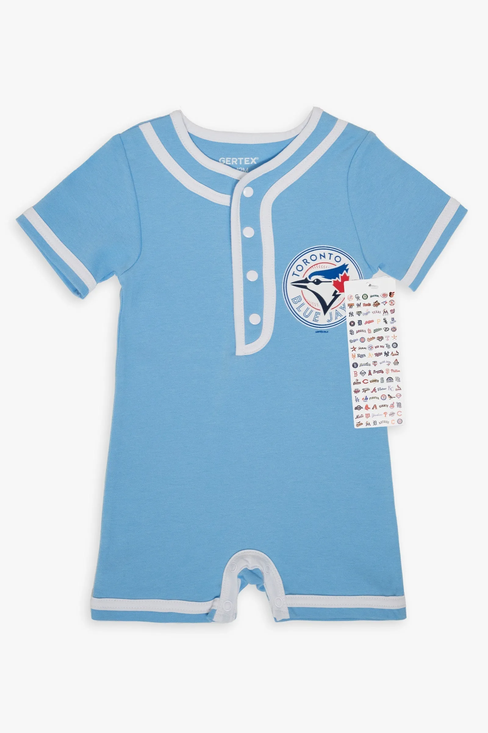 Customizable MLB Toronto Blue Jays Baby Powder Blue Romper