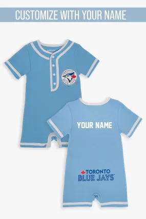 Customizable MLB Toronto Blue Jays Baby Powder Blue Romper