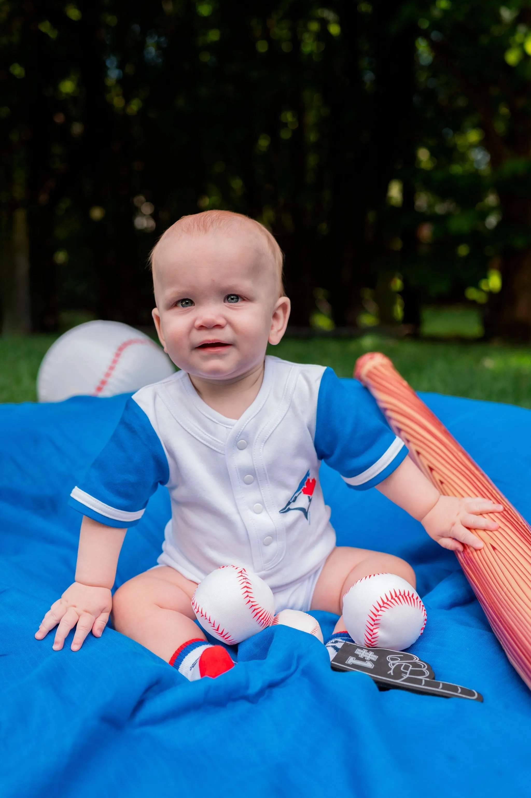 Customizable MLB Toronto Blue Jays Baby White Romper