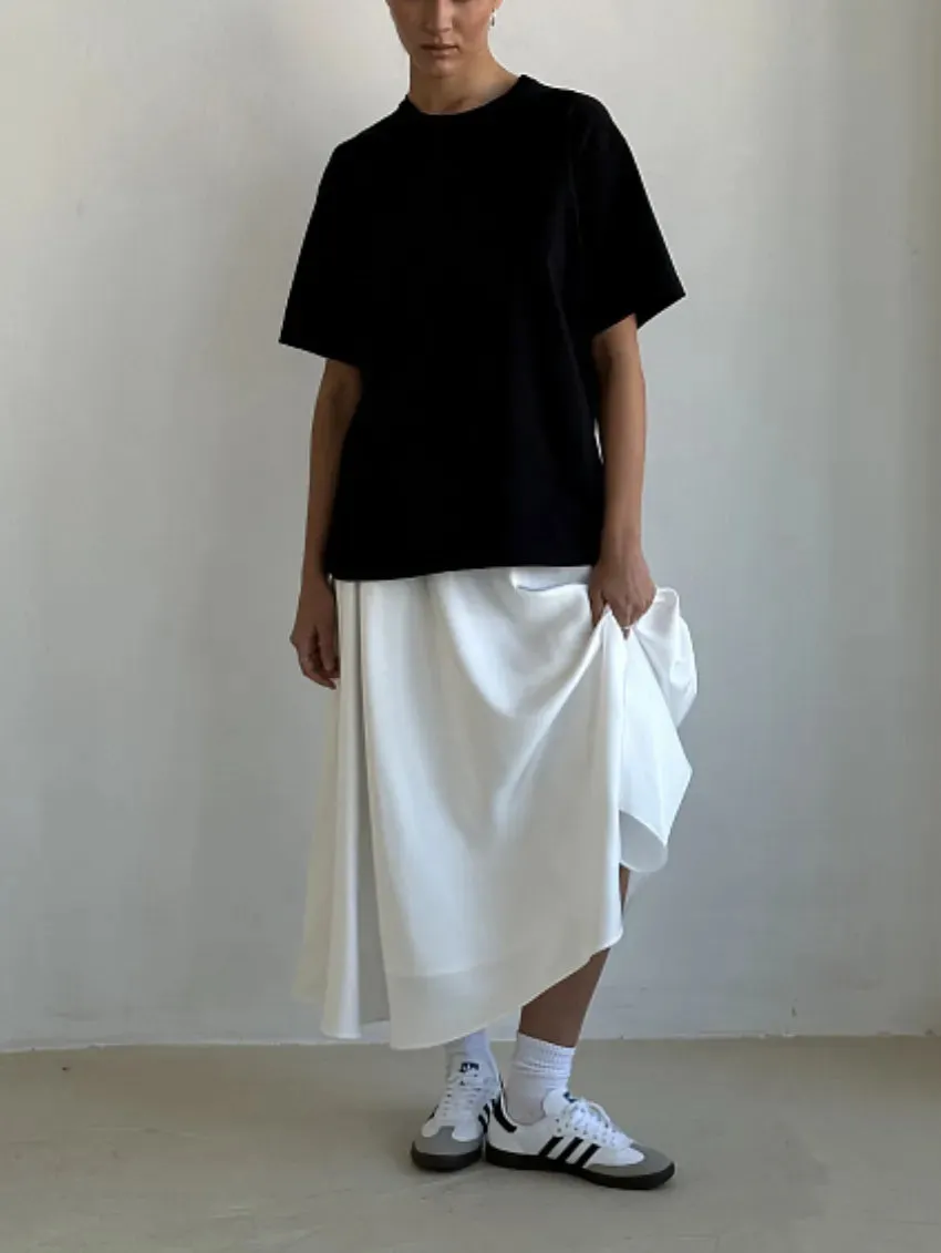 Elegant Satin Flare Maxi Skirts - 3 Colors