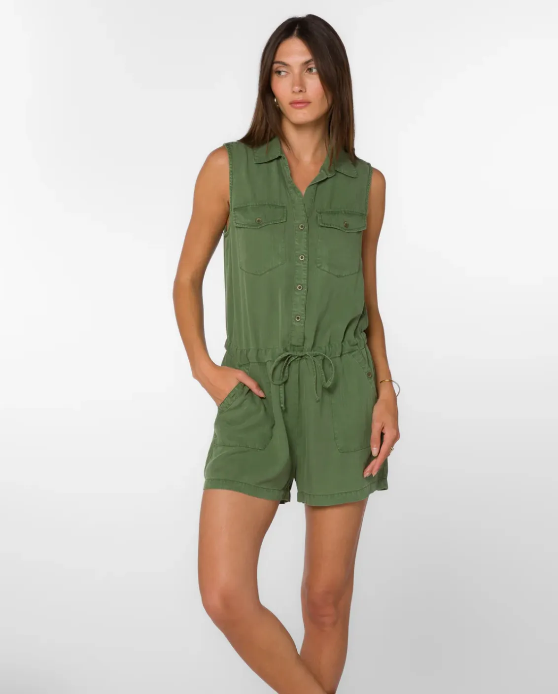 Esma Artichoke Green Romper