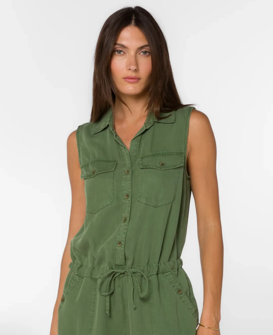 Esma Artichoke Green Romper
