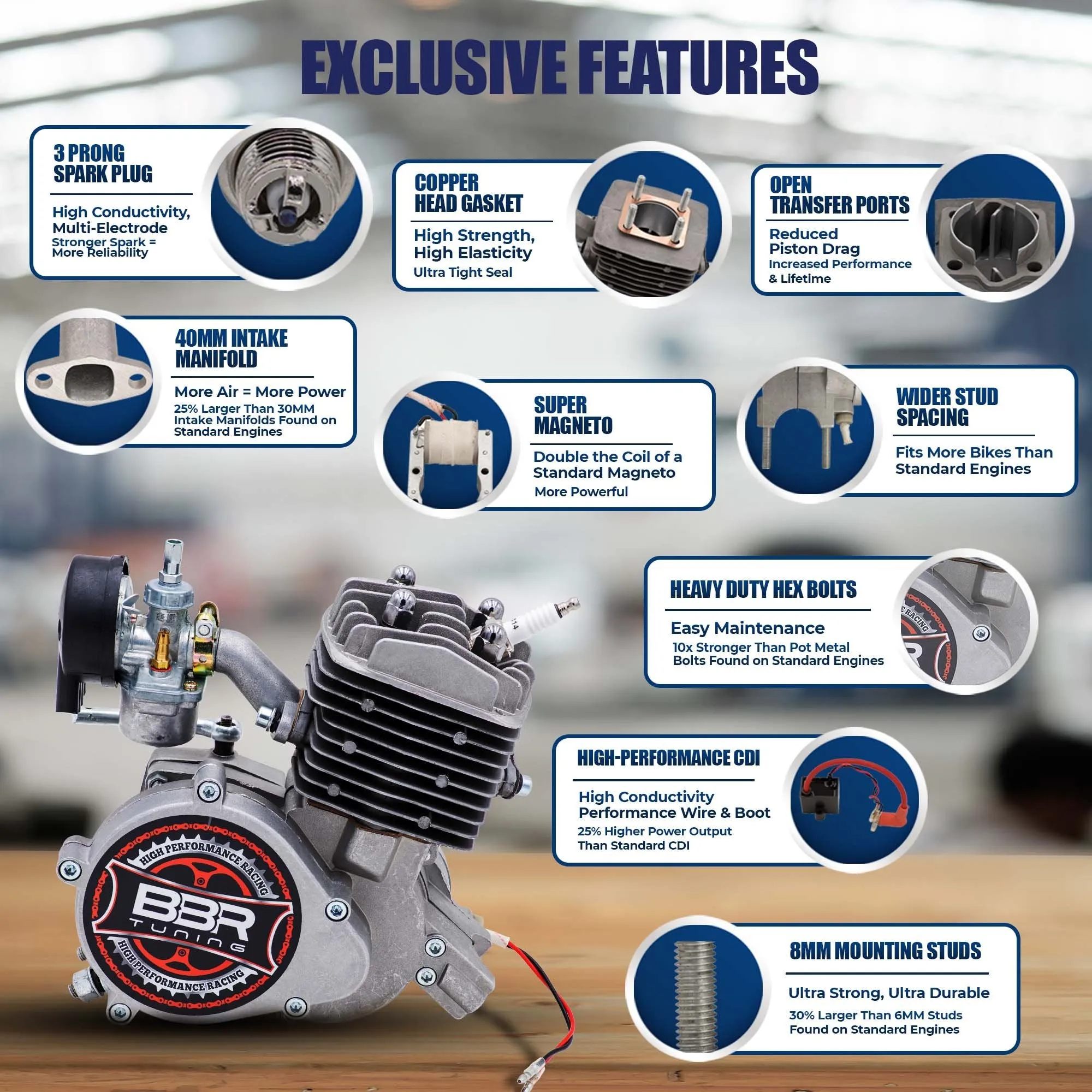 F-Zero Motorized Bike   BBR Tuning 2-Stroke Stage 4 Performance Engine