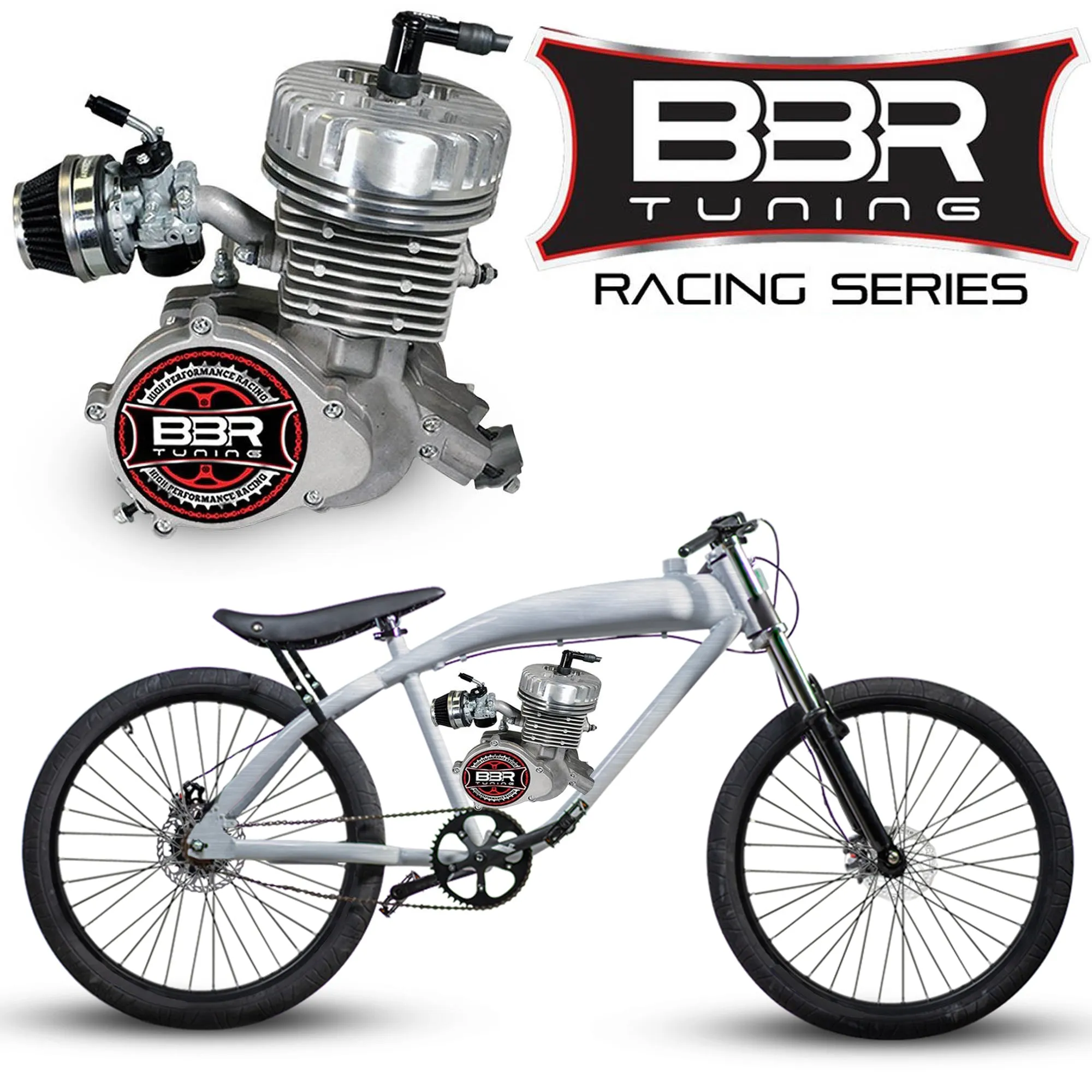 F-Zero Motorized Bike   BBR Tuning 2-Stroke Stage 4 Performance Engine