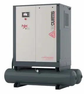FS-Curtis NxV18 - 25hp Variable Speed Rotary Screw Air Compressor, Tank Mounted