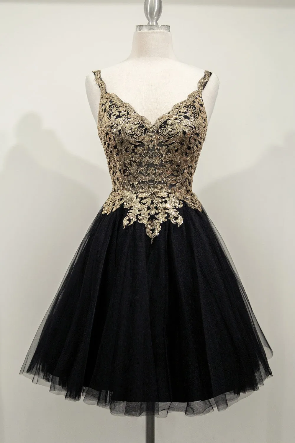 Glitter Lace Bodice with Tulle Short Layered Cocktail Dress by Cinderella Divine - 9239