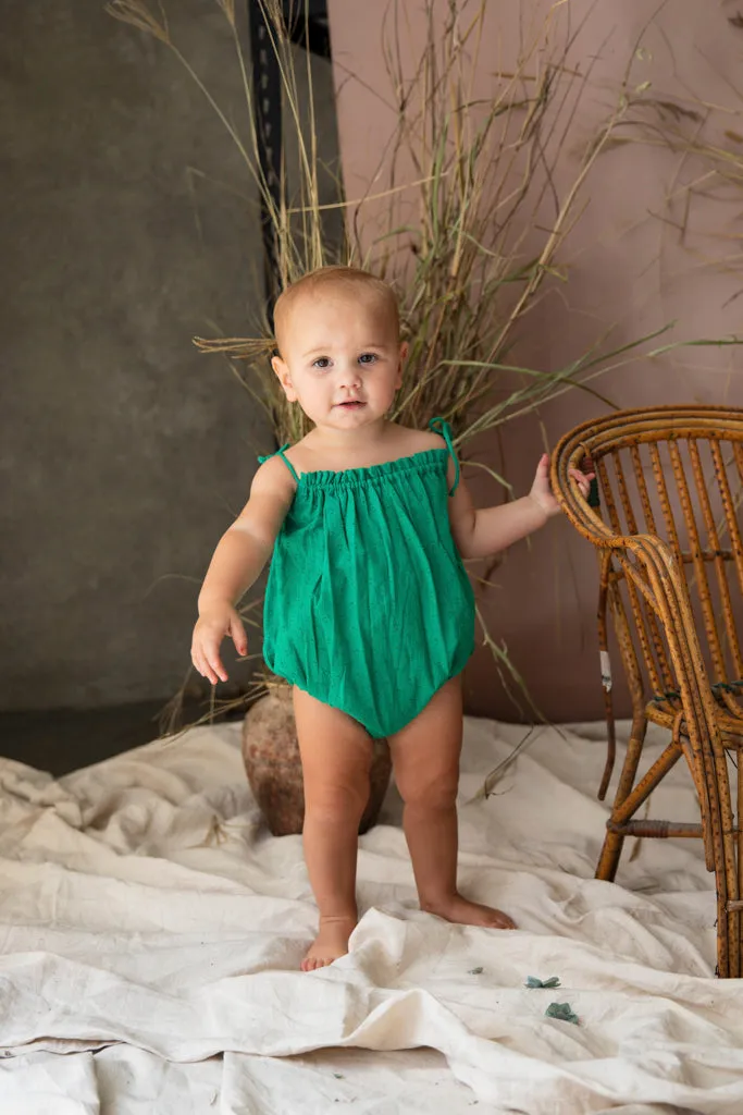 Guppie Romper - Kelp