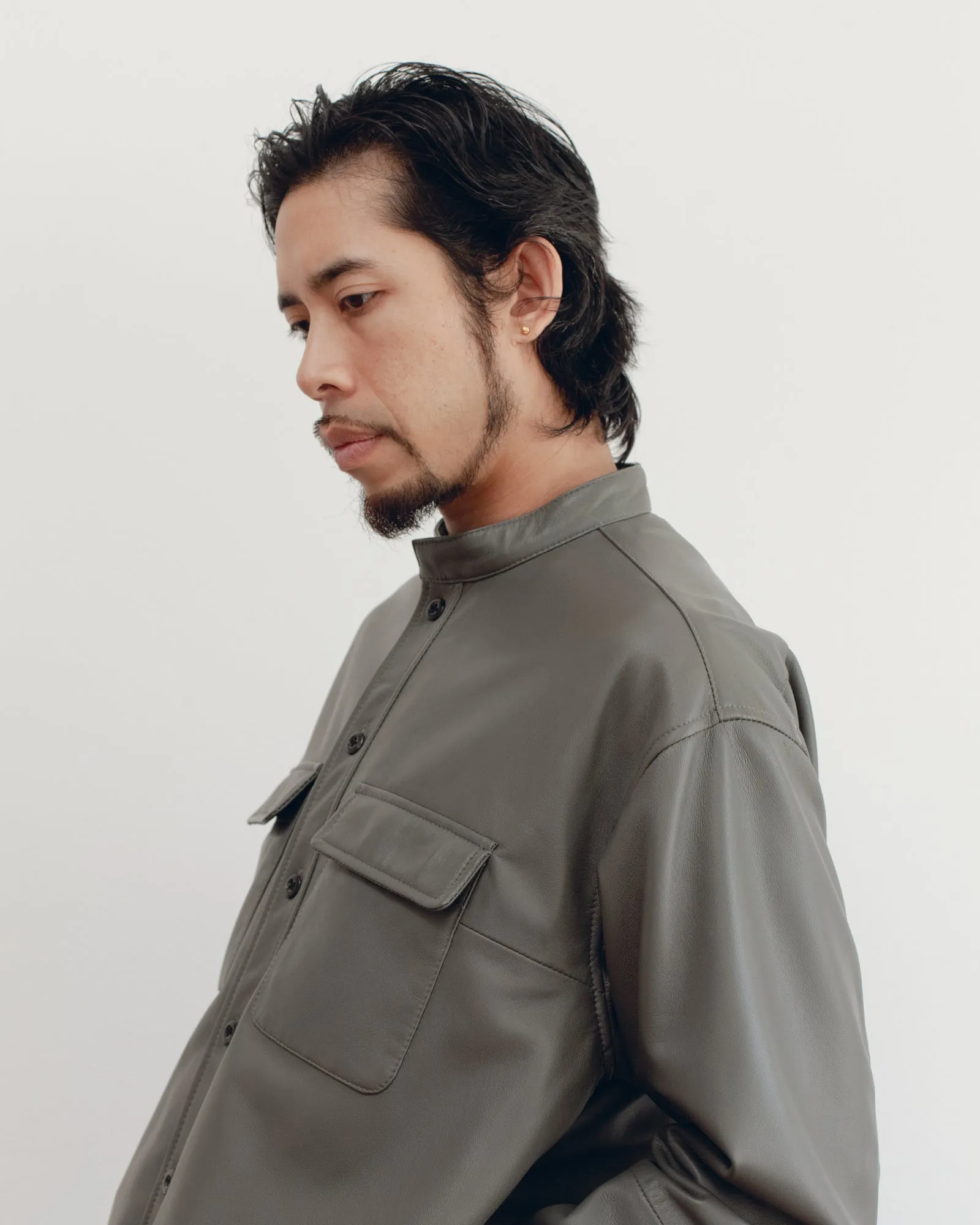 “JAMES” CLASSIC BAND COLLAR SHIRT