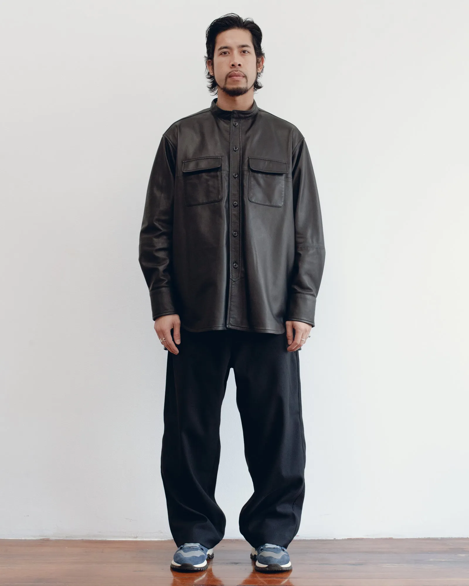 “JAMES” CLASSIC BAND COLLAR SHIRT