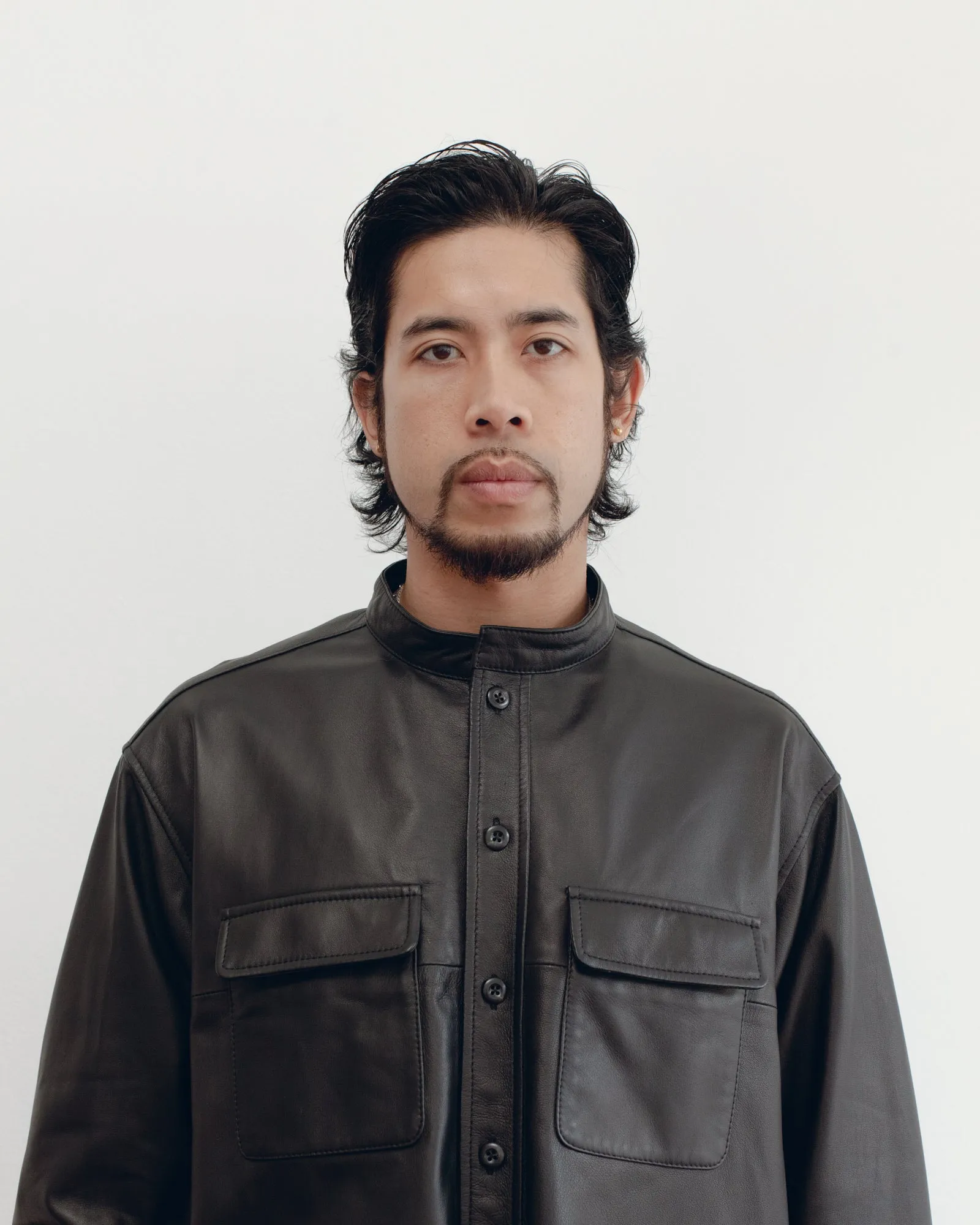 “JAMES” CLASSIC BAND COLLAR SHIRT