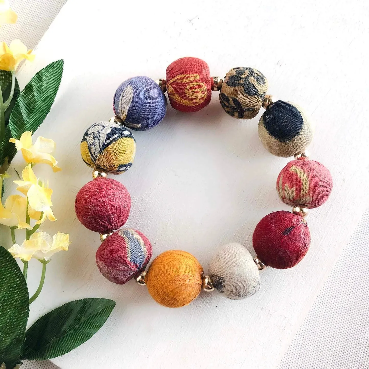 Kantha Bauble Bracelet