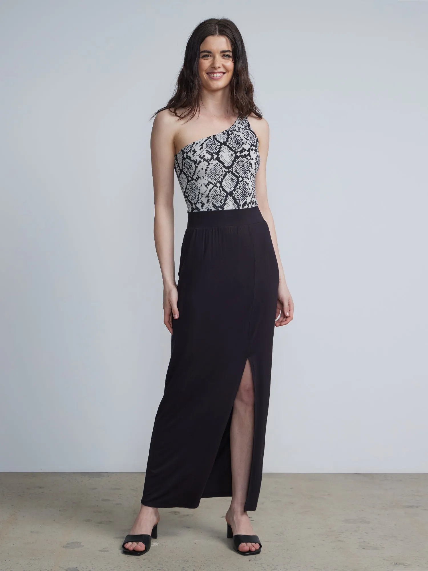 Knit Slit Pencil Skirt
