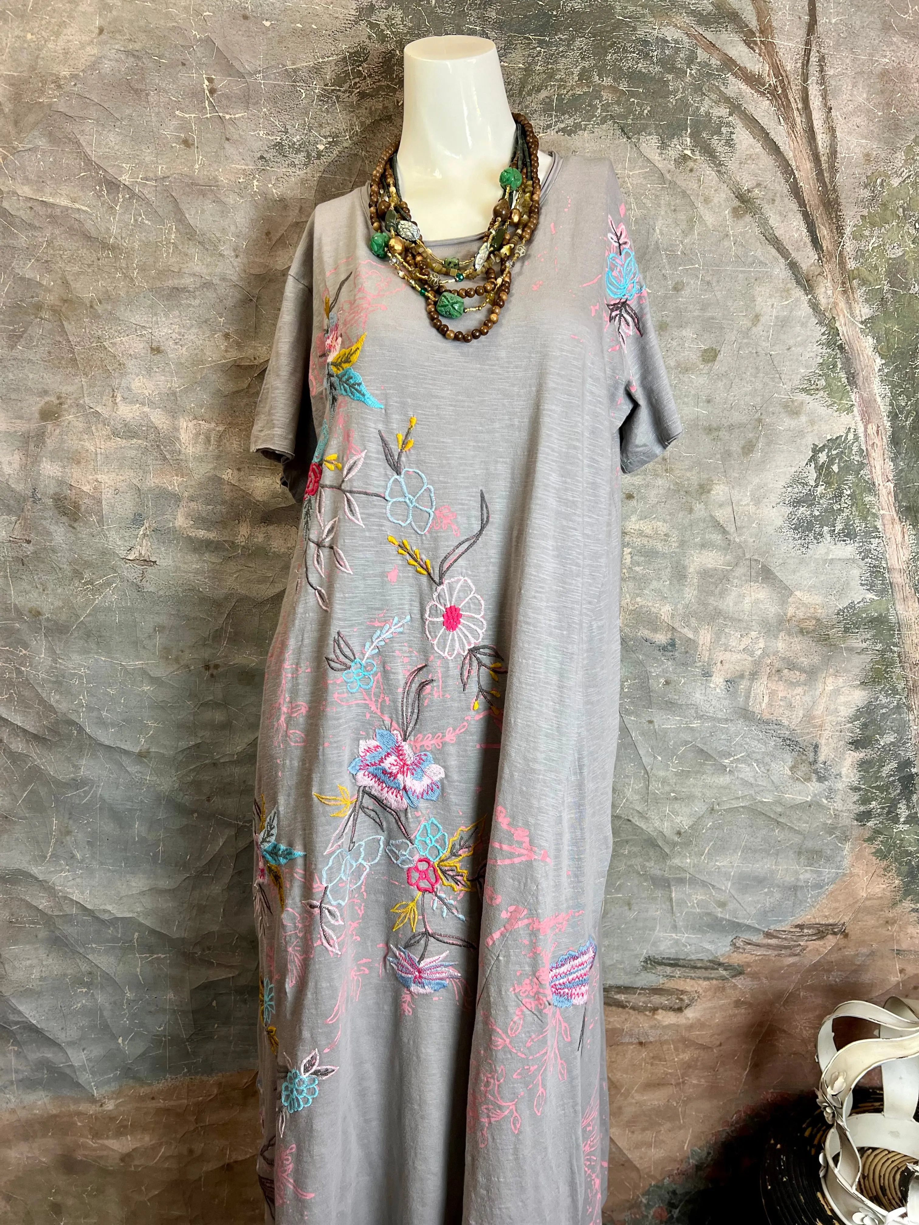 KYREC53 QUINN T-SHIRT DRESS-Gray