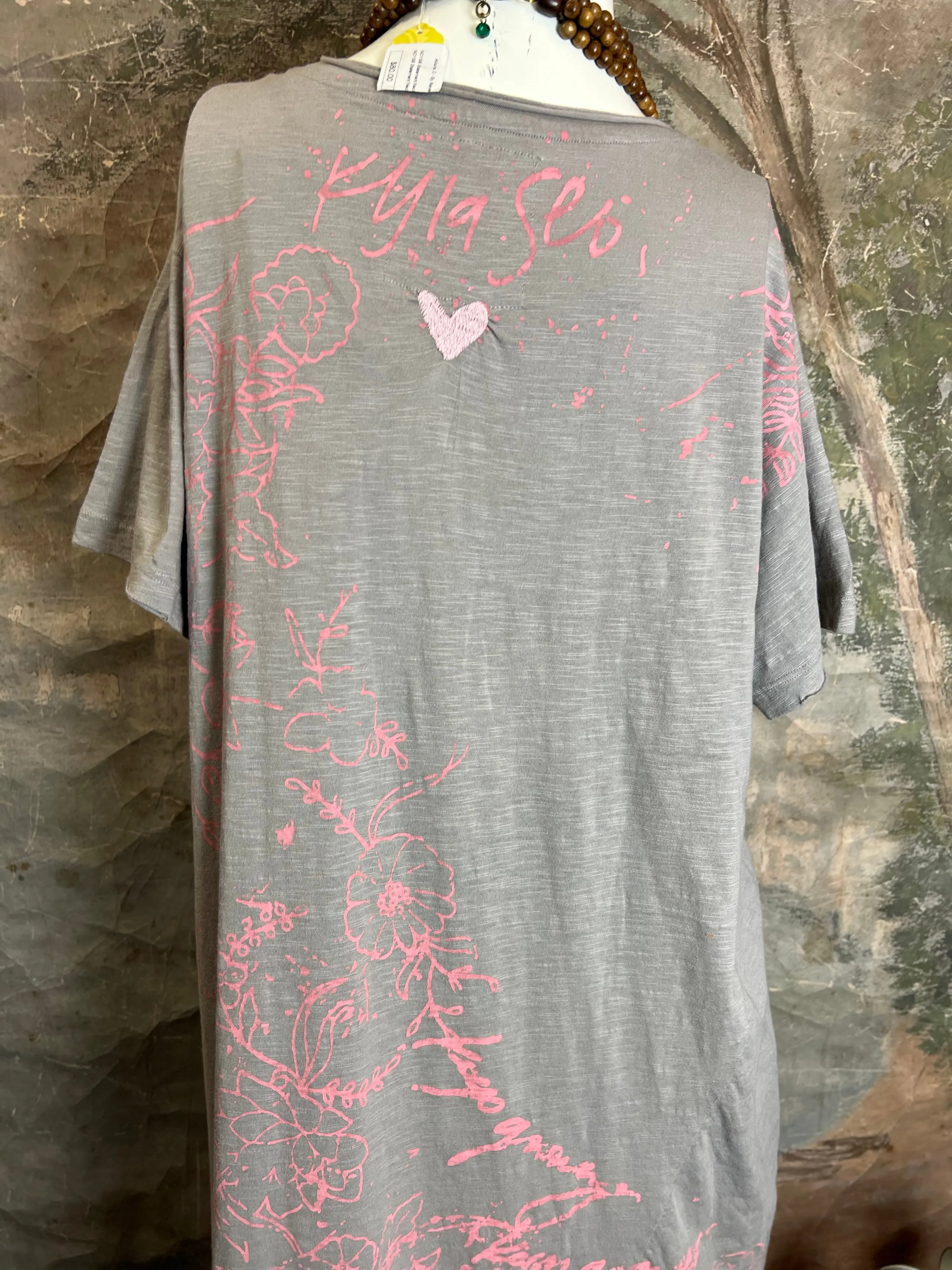 KYREC53 QUINN T-SHIRT DRESS-Gray