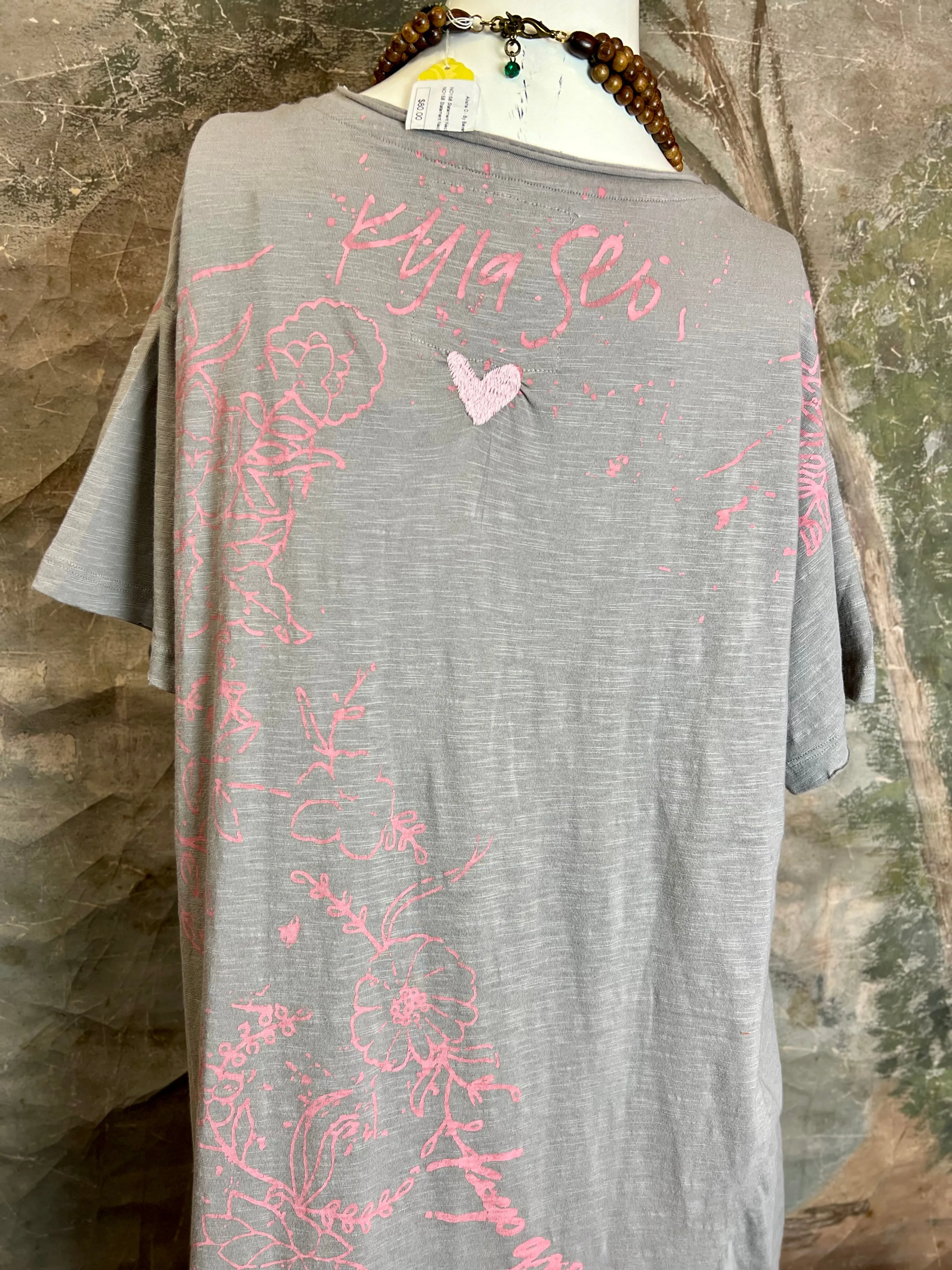 KYREC53 QUINN T-SHIRT DRESS-Gray