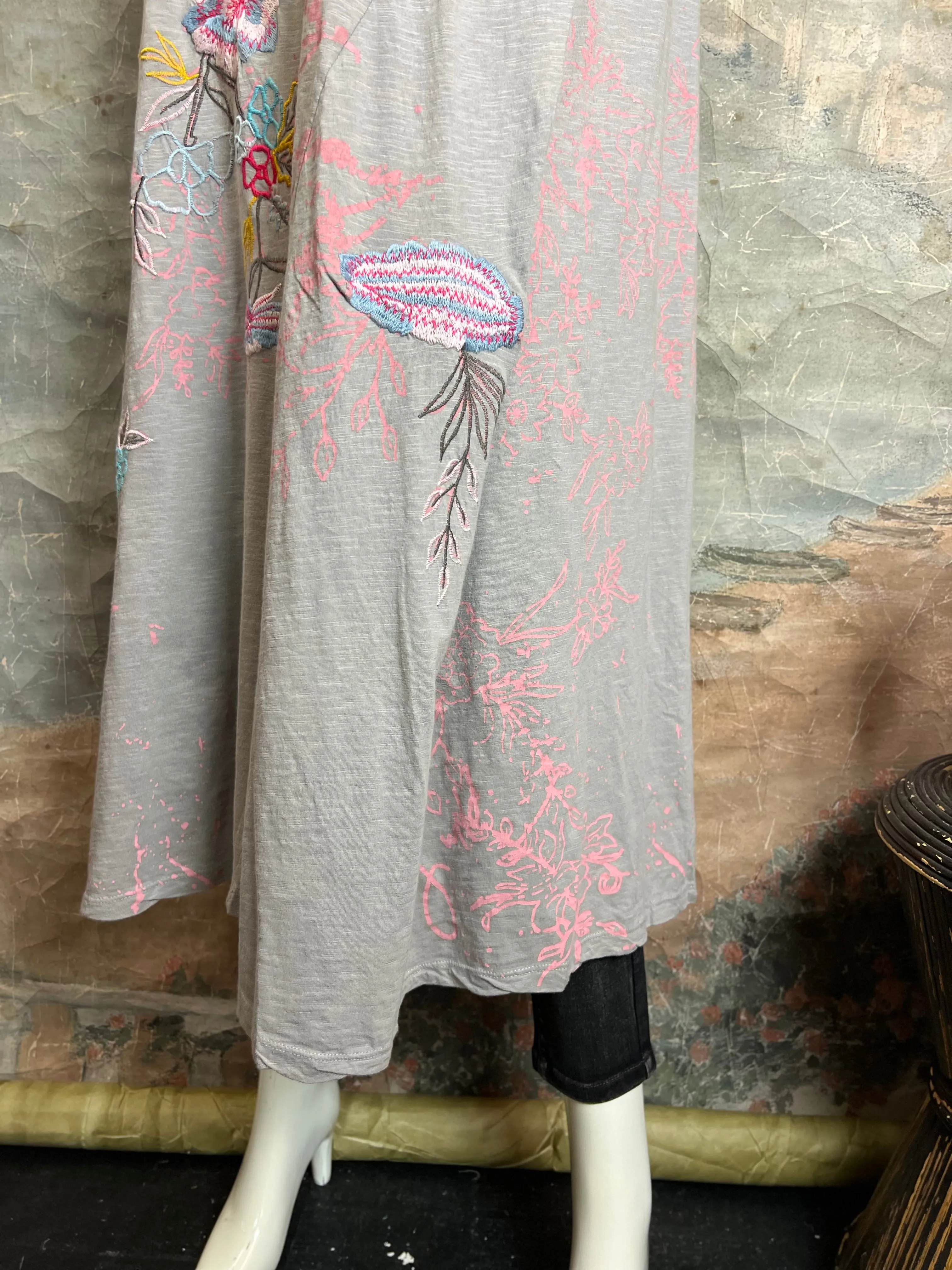 KYREC53 QUINN T-SHIRT DRESS-Gray