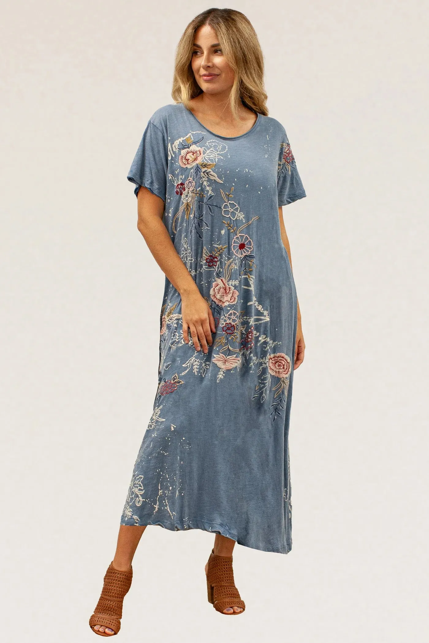 KYREC53 QUINN T-SHIRT DRESS-Gray