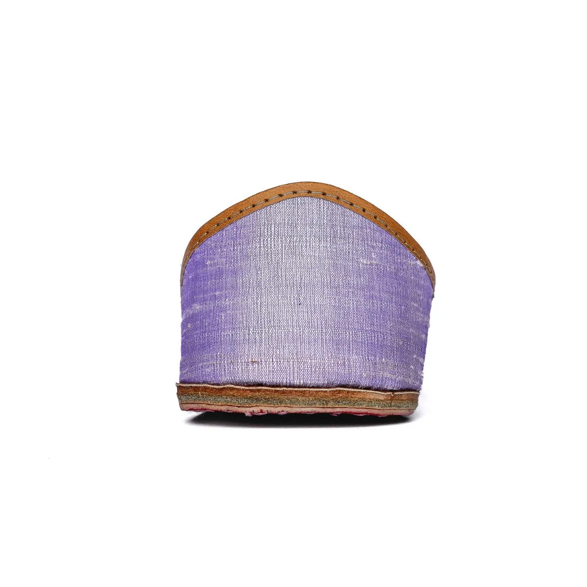 Lavender Women Jutti | Raw Silk | Hand-Crafted | Exquisite Craftsmanship